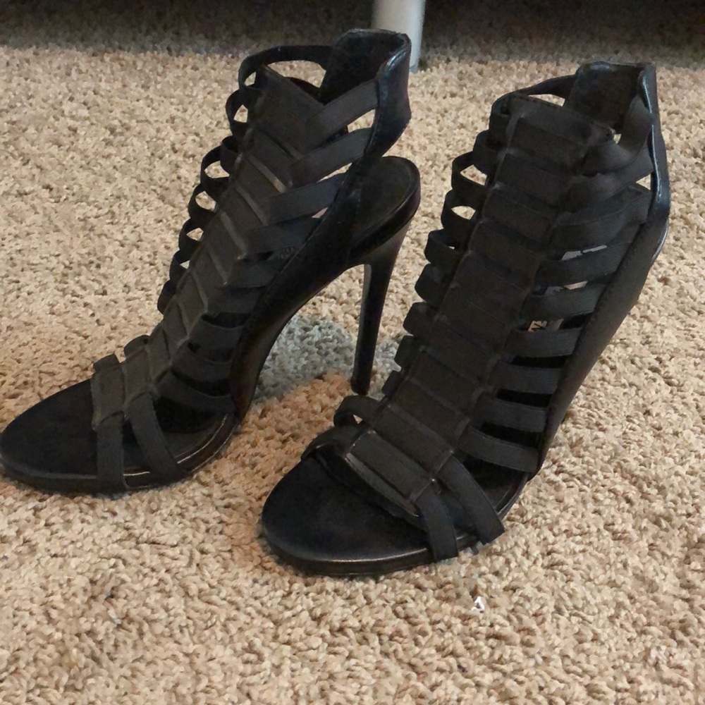 Black Strappy Steve Madden Heels